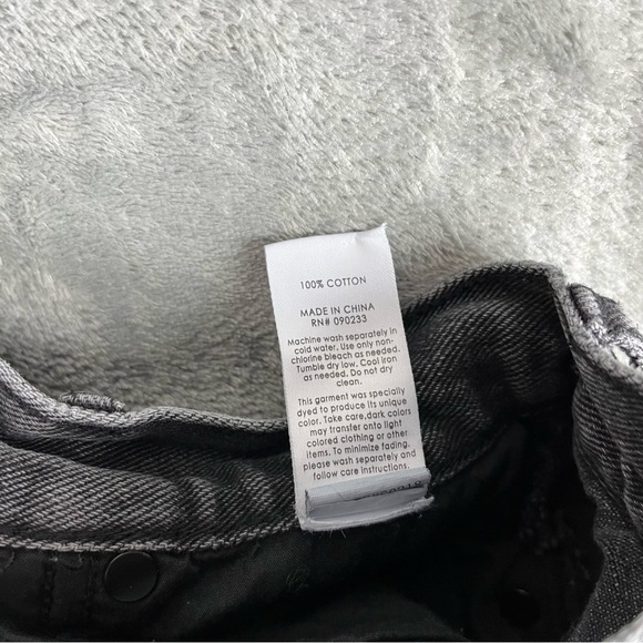 PacSun High Rise Straight Leg Jeans 25 Faded Black Gray Distressed 90s Grunge - Picture 10 of 15